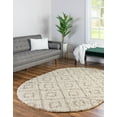 thumbnail image 1 of Unique Loom Trellis Shag Collection Area Rug - Ruth (7' 10" x 10' Oval Beige/Light Brown), 1 of 11