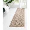 Unique Loom Trellis Shag Collection Area Rug - Traditional (2' x 6' 9" Runner Beige)