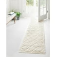 thumbnail image 1 of Unique Loom Trellis Shag Collection Area Rug - Traditional (2' x 6' 9" Runner Ivory), 1 of 10