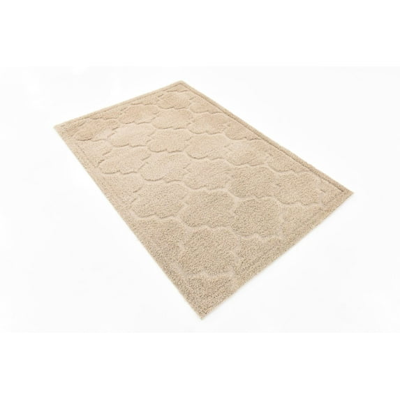 Unique Loom Trellis Shag Collection Area Rug - Traditional (8' x 10' Rectangle Beige)