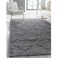thumbnail image 1 of Unique Loom Trellis Shag Collection Area Rug - Traditional (8' x 10' Rectangle Dark Gray), 1 of 10