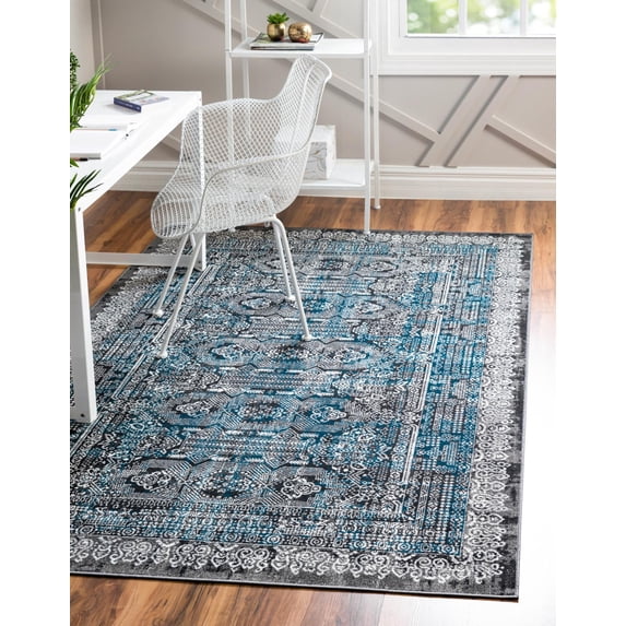 Unique Loom Tribal Aarhus Rug , 10' 0" x 13' 0" ,Gray