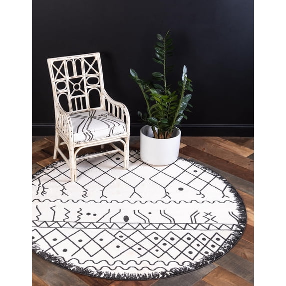Unique Loom Tribal Fez Rug, Beige (8' 0 x 8' 0)