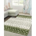 thumbnail image 1 of Unique Loom Tribal Trellis Collection Area Rug - Alami (10' 8" x 14' Rectangle Ivory Green/Ivory), 1 of 10