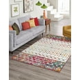 thumbnail image 1 of Unique Loom Tribal Trellis Collection Area Rug - Alami (2' x 3' 1" Rectangle Ivory Multi/Ivory), 1 of 11