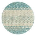 thumbnail image 1 of Unique Loom Tribal Trellis Collection Area Rug - Alami (5' 3" Round Ivory Blue/Ivory), 1 of 12