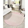thumbnail image 1 of Unique Loom Tribal Trellis Collection Area Rug - Alami (7' 10" x 10' Oval Ivory and Pink), 1 of 12