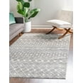 thumbnail image 1 of Unique Loom Tribal Trellis Collection Area Rug - Alaoui (10' 8" x 14' Rectangle Gray/Ivory), 1 of 11