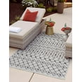 Unique Loom Tribal Trellis Indoor/Outdoor Trellis Rug Gray/Black 4' 1