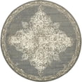 thumbnail image 1 of Unique Loom Tuareg Collection Area Rug - Medallion (8' Round Gray/Beige), 1 of 7