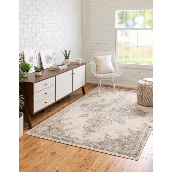 Unique Loom Tuareg Medallion Rug, Beige (8' 0 x 10' 0)