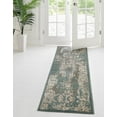 thumbnail image 1 of Unique Loom Tuareg Collection Area Rug - Mirage (2' x 6' 1" Runner Green/Beige), 1 of 7