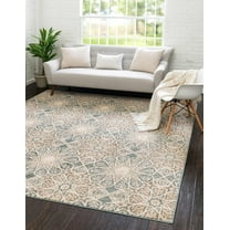 Unique Loom Tuareg Collection Area Rug - Oasis (8' Square Multi/Brown)