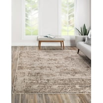 Unique Loom Tuareg Collection Area Rug - Sand Dune (8' Square Cream/Beige)