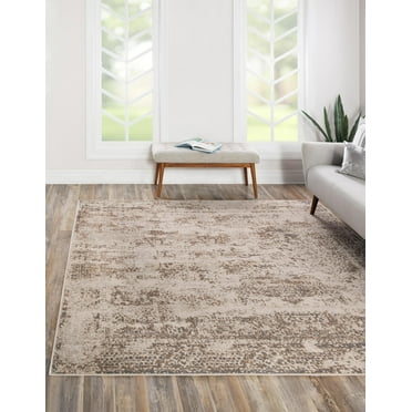 Unique Loom Tuareg Collection Area Rug - Sand Dune (8' Square Cream/Beige)