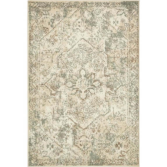 Unique Loom Tuareg Sandstorm Rug, Beige (4' 0 x 6' 0)