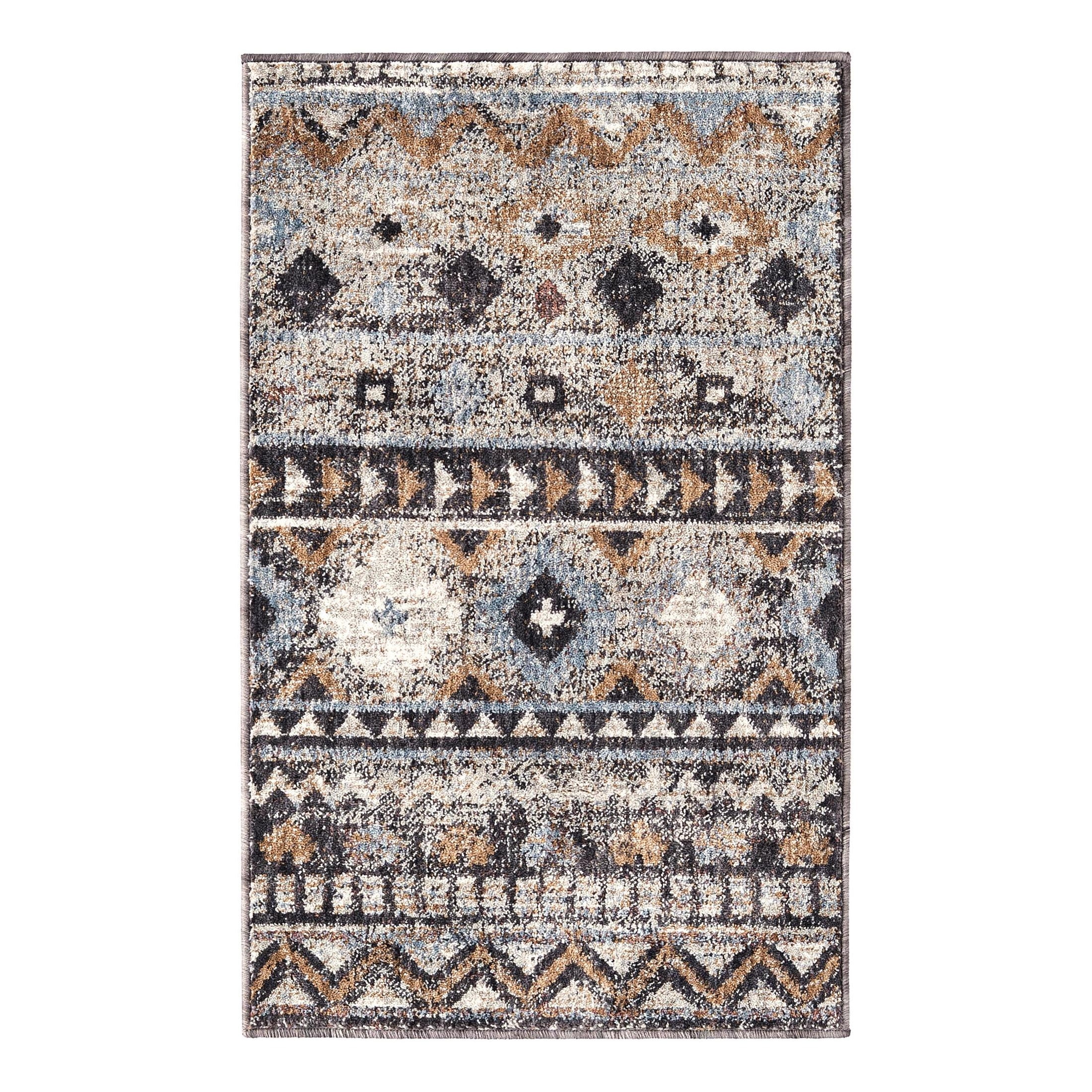 Eco Southwestern Gray Geometric 2x3 Indoor Rug