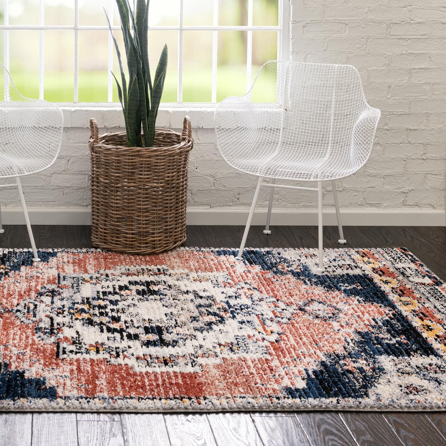 Unique Loom Estrella Collection Abstract, Modern, Light Colors, Dist