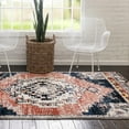 thumbnail image 1 of Unique Loom Tucson Collection Area Rug - Tubac (5' x 8' Rectangle Rust Red/Black), 1 of 6