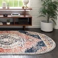 thumbnail image 1 of Unique Loom Tucson Collection Area Rug - Tubac (8' x 10' Oval Rust Red/Black), 1 of 6