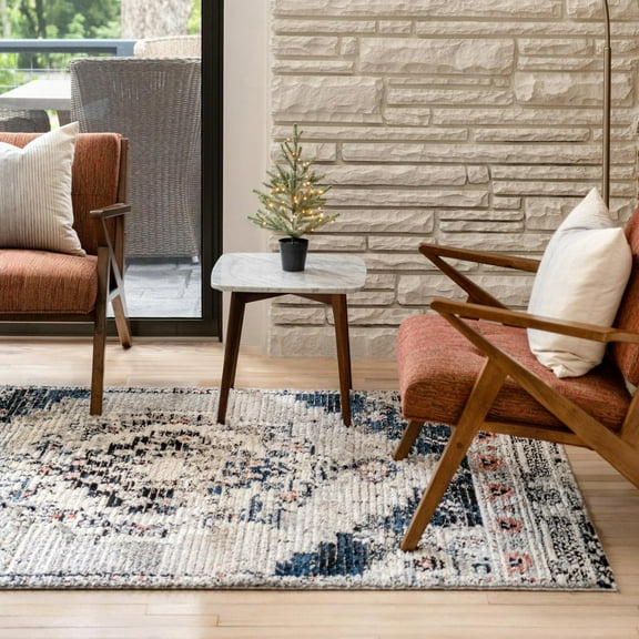 Unique Loom Tucson Collection Area Rug - Tubac (2' x 3' Rectangle Gray/Black)