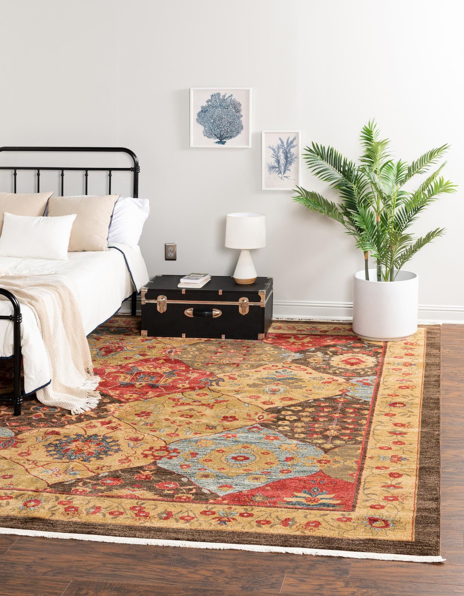 Unique Loom Tulip Edinburgh Rug, Multi (10' 0 x 10' 0)