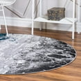 thumbnail image 1 of Unique Loom Valencia Collection Area Rug - Turia (5' 3" Round Gray/Black), 1 of 9