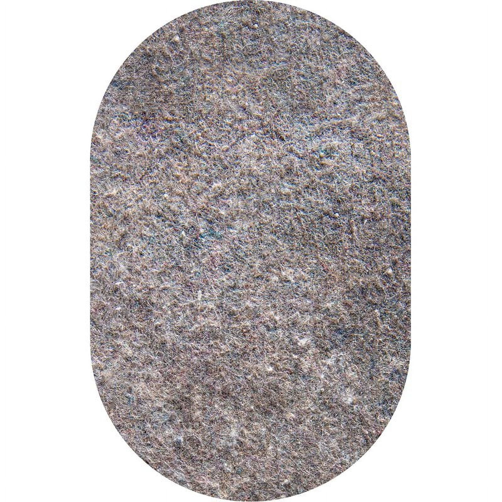 Unique Loom UniLuxe Rug Pad Gray 4' x 6' Oval Solid Perfect For Dining