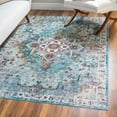 thumbnail image 1 of Unique Loom Charm Collection Area Rug - Unicorn (7' 10" x 11' Rectangle Turquoise/Black), 1 of 7