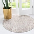 thumbnail image 1 of Unique Loom Charm Collection Area Rug - Unicorn (4' 1" Round Light Gray/Brown), 1 of 7