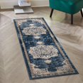 thumbnail image 1 of Unique Loom Utopia Collection Area Rug - Helios (2' x 6' 1" Runner Navy Blue/Light Blue), 1 of 7