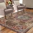 thumbnail image 1 of Unique Loom Utopia Collection Area Rug - Helios (4' 1" x 6' 1" Rectangle Chocolate Brown/Beige), 1 of 7