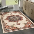 thumbnail image 1 of Unique Loom Utopia Collection Area Rug - Helios (5' x 8' Rectangle Cream/Blue), 1 of 6
