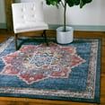 thumbnail image 1 of Unique Loom Utopia Collection Area Rug - Helios (7' Square Dark Blue/Beige), 1 of 7