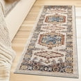 thumbnail image 1 of Unique Loom Utopia Collection Area Rug - Larissa (2' 7" x 10' Runner Cream/Blue), 1 of 7