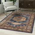 thumbnail image 1 of Unique Loom Utopia Collection Area Rug - Larissa (4' 1" x 6' 1" Rectangle Blue/Brown), 1 of 7