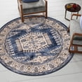 thumbnail image 1 of Unique Loom Utopia Collection Area Rug - Larissa (8' Round Dark Blue/Gold), 1 of 6