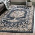 thumbnail image 1 of Unique Loom Utopia Collection Area Rug - Larissa (9' x 12' Rectangle Dark Blue/Gold), 1 of 7