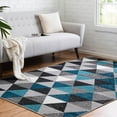thumbnail image 1 of Unique Loom Valencia Collection Area Rug - Albufera (7' 10" x 10' Rectangle Gray/Black), 1 of 11