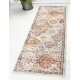 thumbnail image 1 of Unique Loom Verona Augustus Rug Beige/Red 2' 2" x 6' 9" Runner Border Bohemian Perfect For Bathroom Hallway Mud Room Laundry Room, 1 of 6