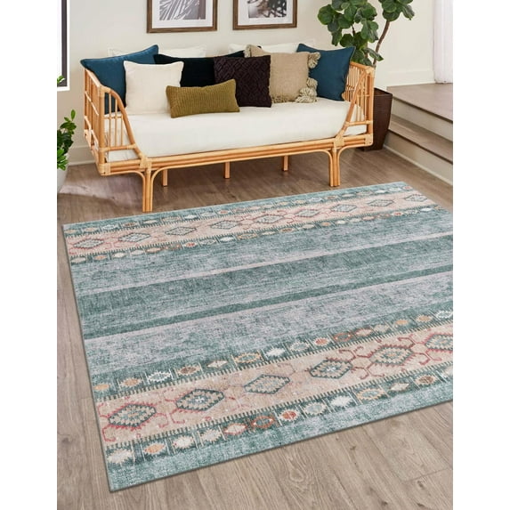 Unique Loom Timeless Collection Area Rug - Verona (7' 6" Square Green/Brown)
