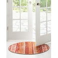 thumbnail image 1 of Unique Loom Timeless Collection Area Rug - Verona (2' x 3' 1" Oval Rust Red/Ivory), 1 of 5