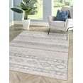 thumbnail image 1 of Unique Loom Timeless Collection Area Rug - Verona (8' 4" x 12' Rectangle Gray/Ivory), 1 of 6