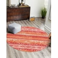 thumbnail image 1 of Unique Loom Timeless Collection Area Rug - Verona (3' 6" Round Rust Red/Ivory), 1 of 6