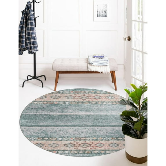 Unique Loom Timeless Collection Area Rug - Verona (7' 6" Round Green/Brown)