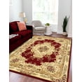 thumbnail image 1 of Unique Loom Versailles Collection Area Rug - Charles (10' 6" x 16' 5" Rectangle Red/Cream), 1 of 7