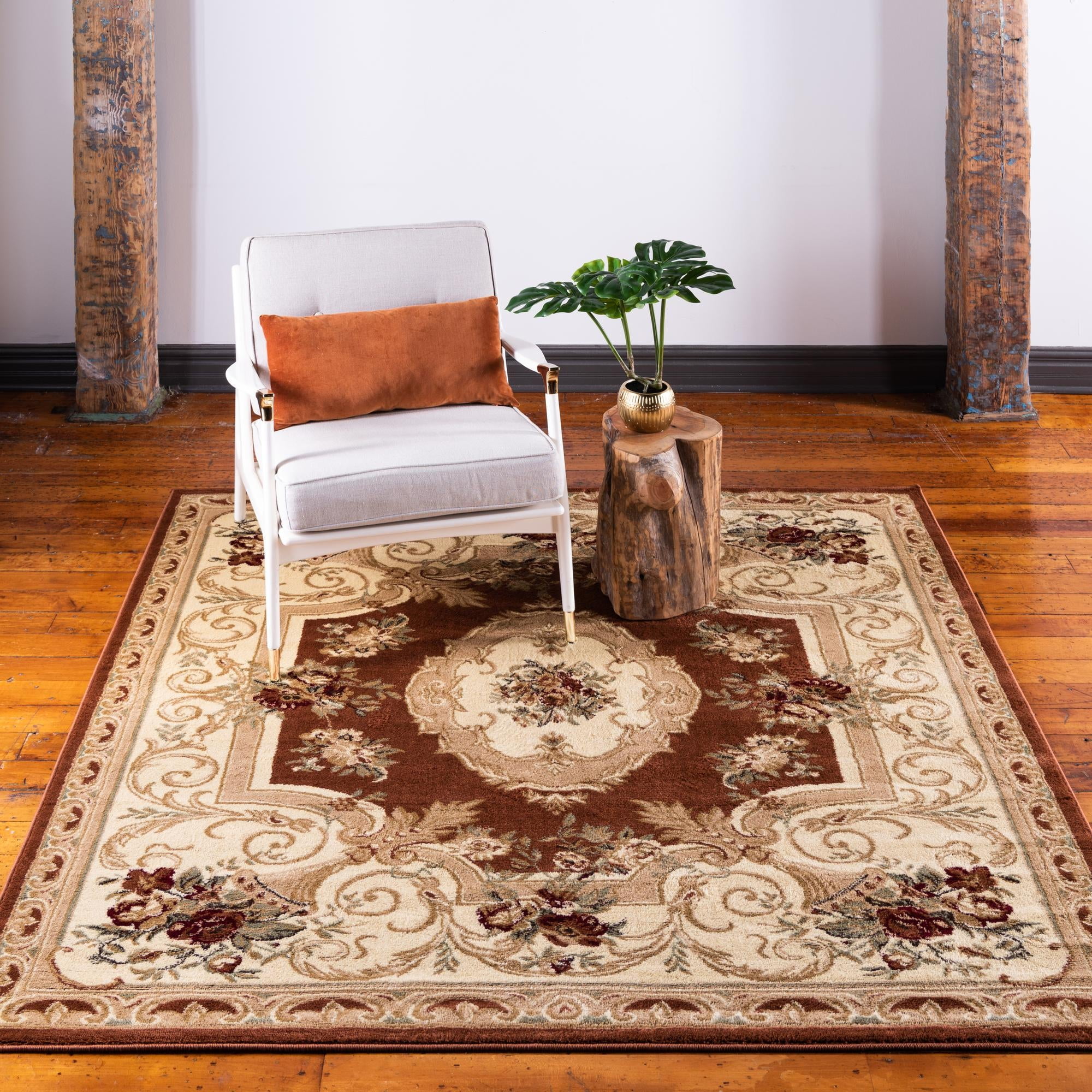 Unique Loom Versailles Collection Area Rug - Henry (10' Square Brick ...