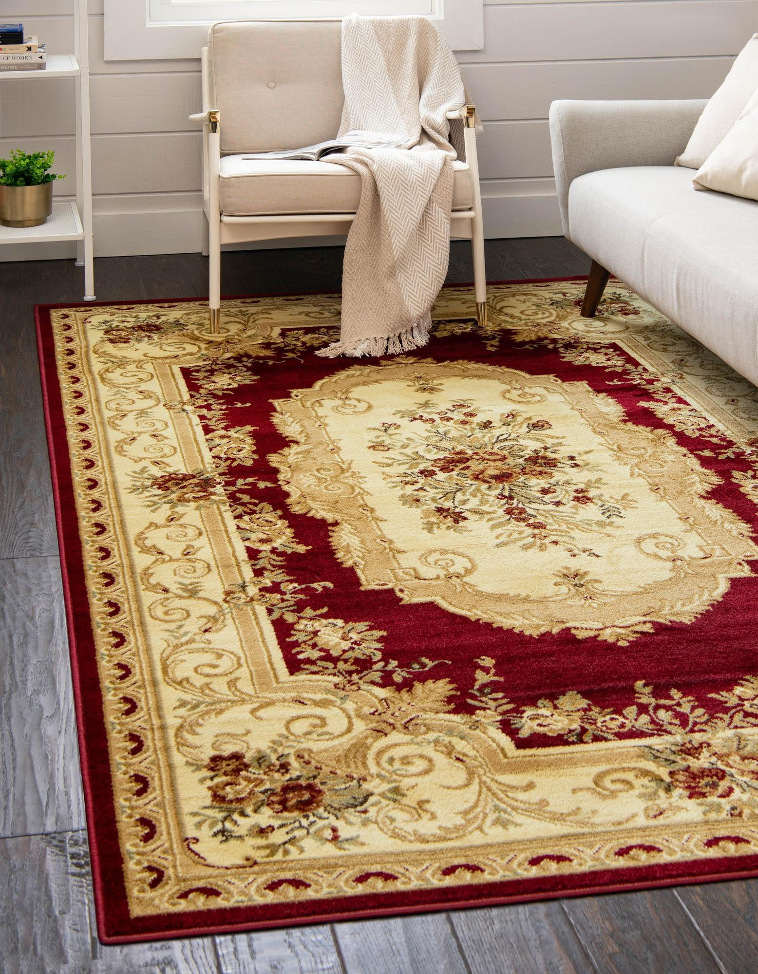 Unique Loom Henry Versailles Red Accent Rug 2'2