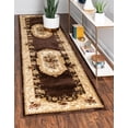 thumbnail image 1 of Unique Loom Versailles Collection Area Rug - Henry (2' 2" x 6' 1" Runner Brown/Cream), 1 of 7