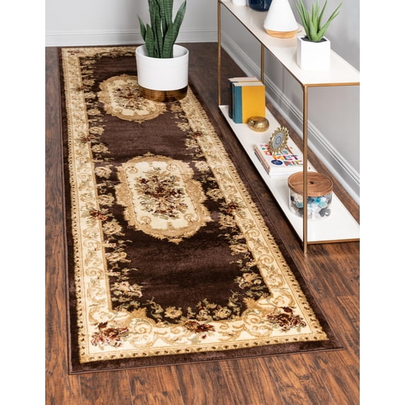Unique Loom Versailles Collection Area Rug - Henry (2' 2" x 6' 1" Runner Brown/Cream)